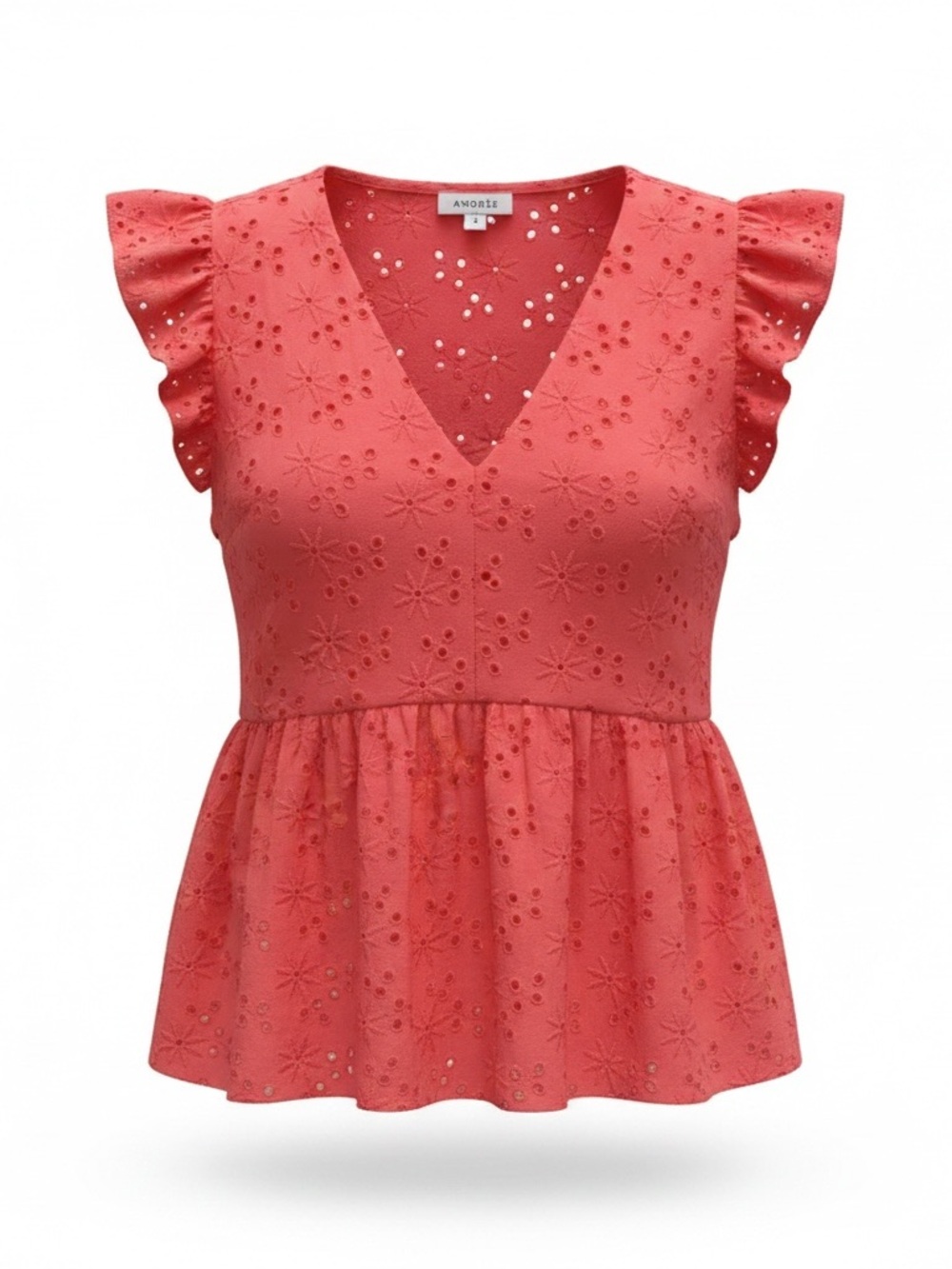 Andree Red Eyelet Blouse